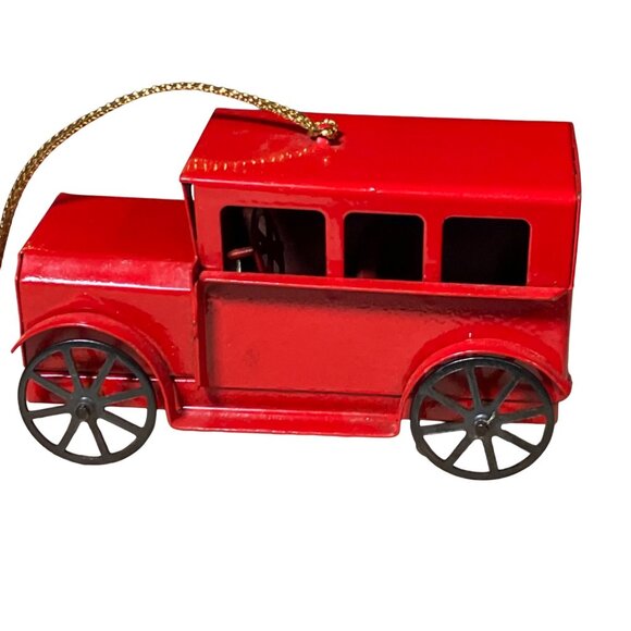 Metal Vehicle Christmas Ornaments Set of 5 - Picture 2 of 9
